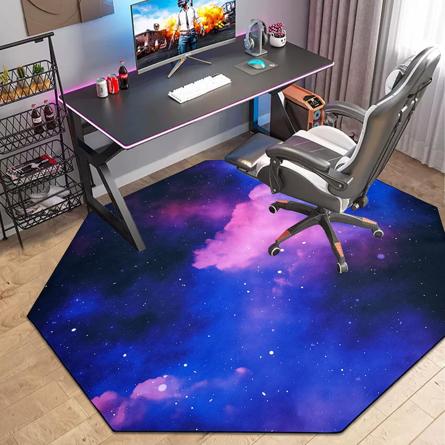 USTIDE Large Gaming Chair Mat for Carpet and Hardwood Floor - Office, Gaming Room Computer Chair Mat