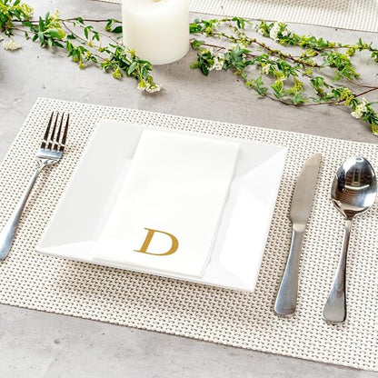Luxenap 15.8 X 7.9 Inch Linen-Feel Guest Towels, 2000 Lettered Hand Towels