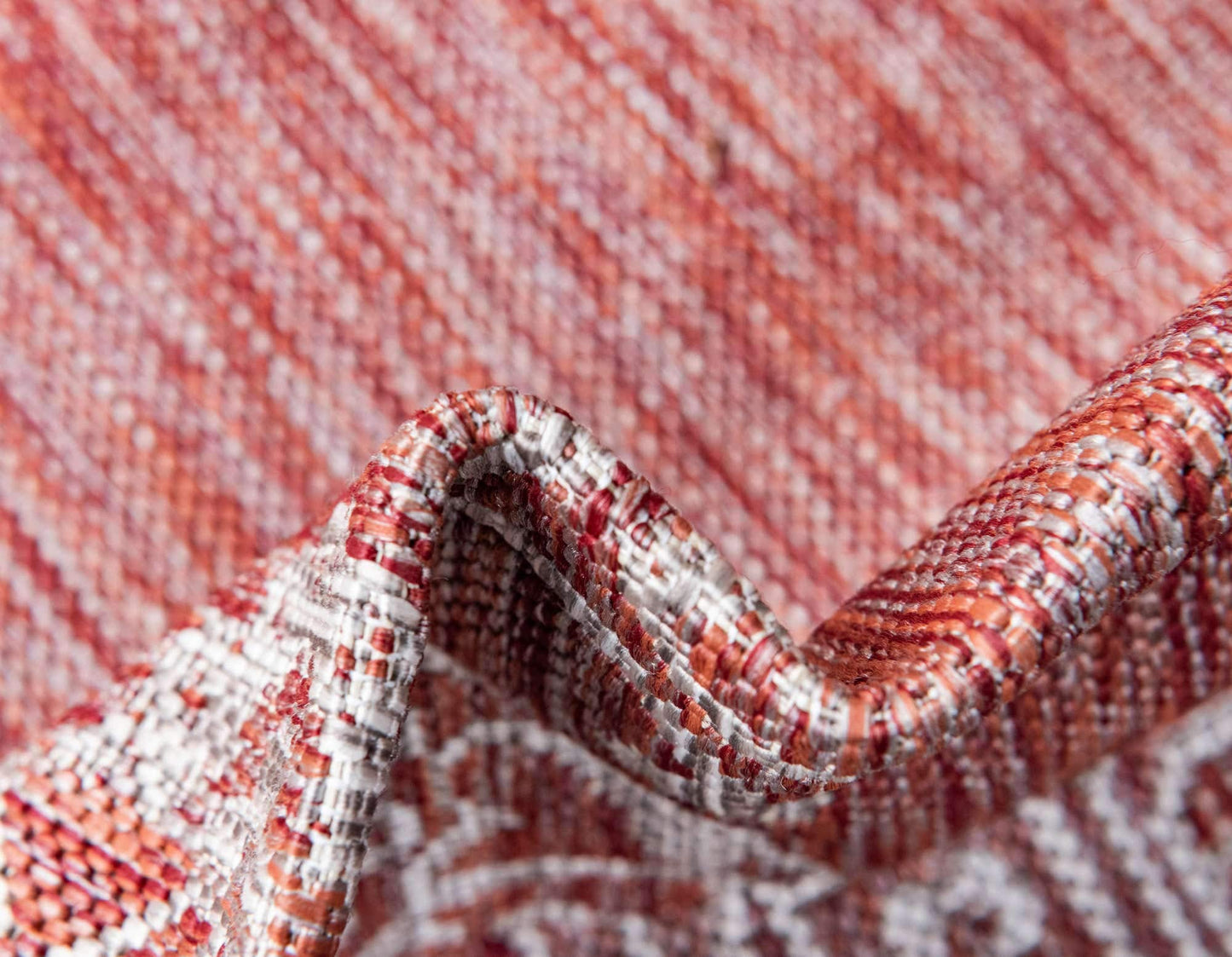 Unique Loom Outdoor Traditional Collection Area Rug - Antique (4' 1" x 6' 1" Rectangle, Rust Red/ Gray)