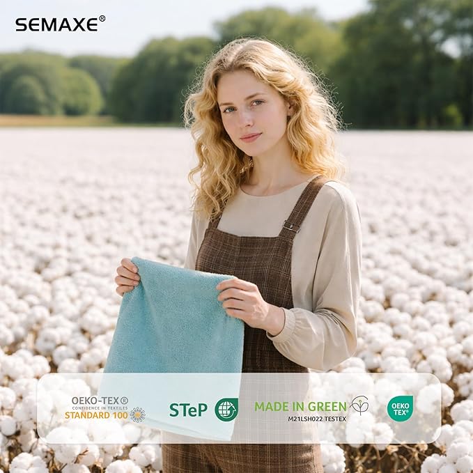 SEMAXE Bathroom Hand Towel, 100% Cotton Towels