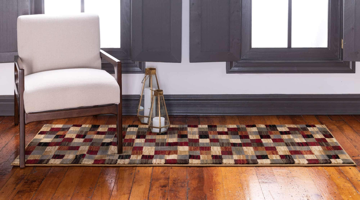 Unique Loom Barista Collection Area Rug - Gava (2' 2" x 6' 1" Runner, Multi/ Brown)