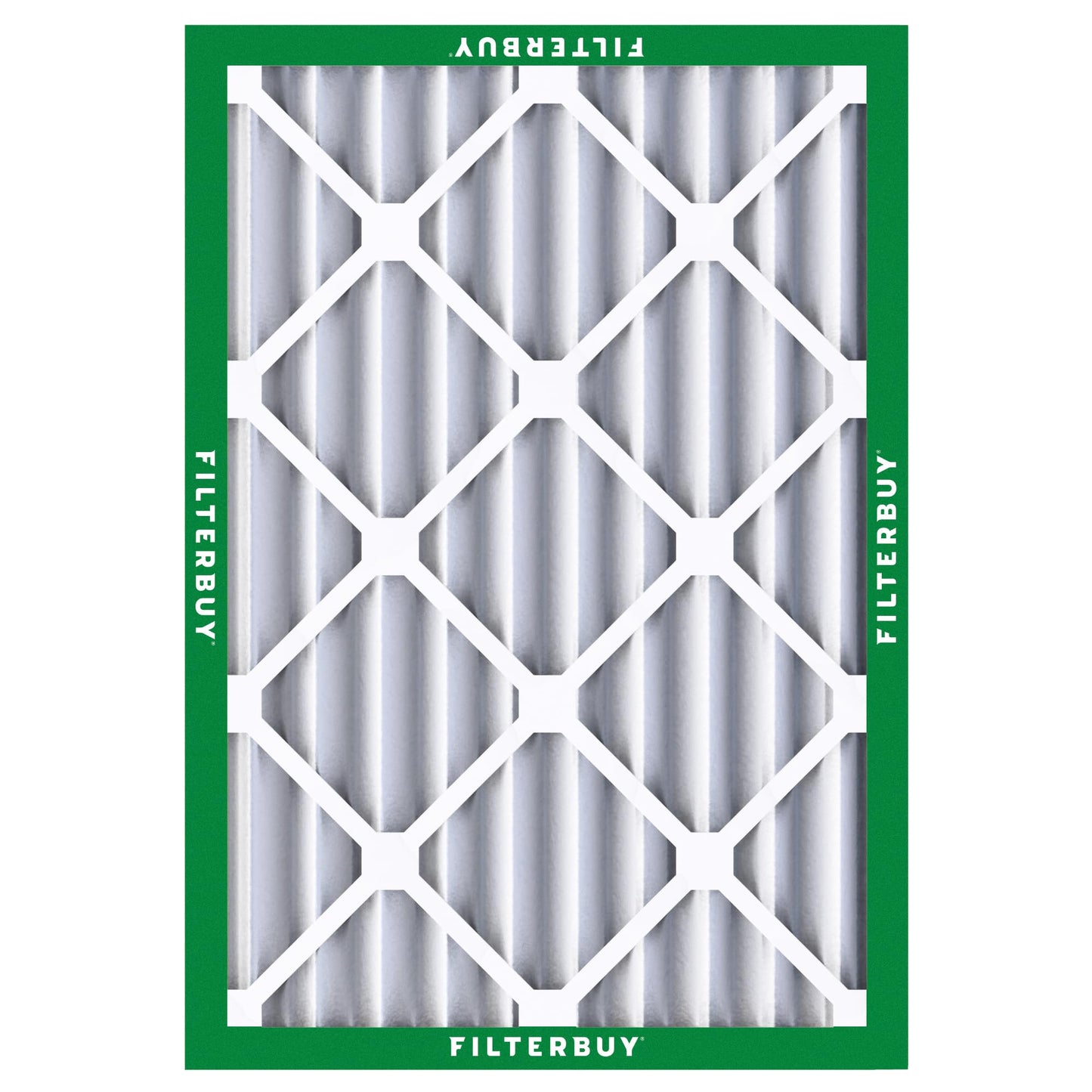 Filterbuy 20x25x4 Air Filter MERV 8 Essential Dust & Allergy Defense (1-Pack), Electrostatic Pleated HVAC AC Furnace Filters Replacement, Made in USA (Actual Size: 19.50 x 24.50 x 3.63)