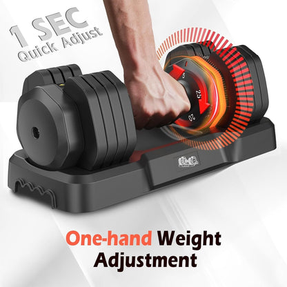 25LB 55LB Adjustable Dumbbells Set, 5LB to 25LB Dumbbell Pair,15LB to 55LB Weight Set of 2, Home Gym 50lbs/110lbs, Anti-Slip Handle for Exercise Equipment