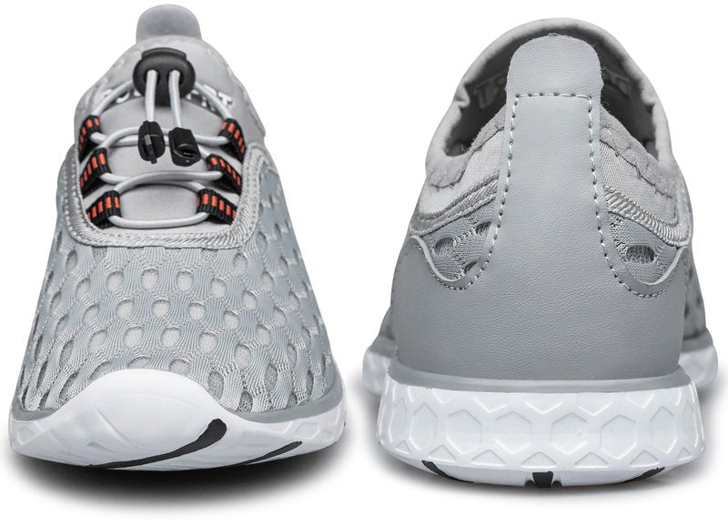 DOUSSPRT Men's Water Shoes Quick Drying Sports Aqua Shoes LightGrey Size 9