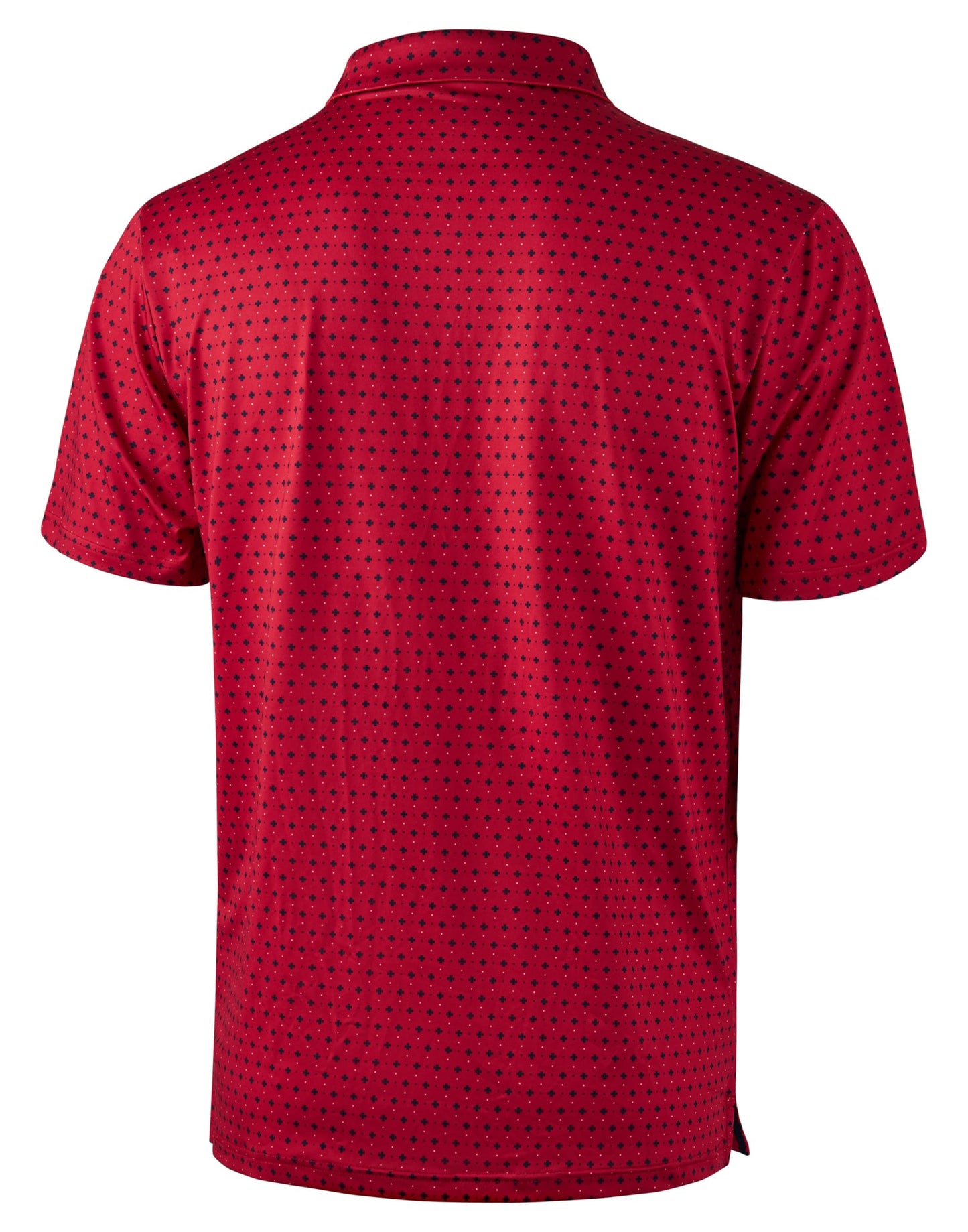 Obla Mens Golf Polo Shirts Short Sleeve Dry Fit Performance Moisture Wicking Casual Print Collared Golf Shirts for Men (Red Flower_S)