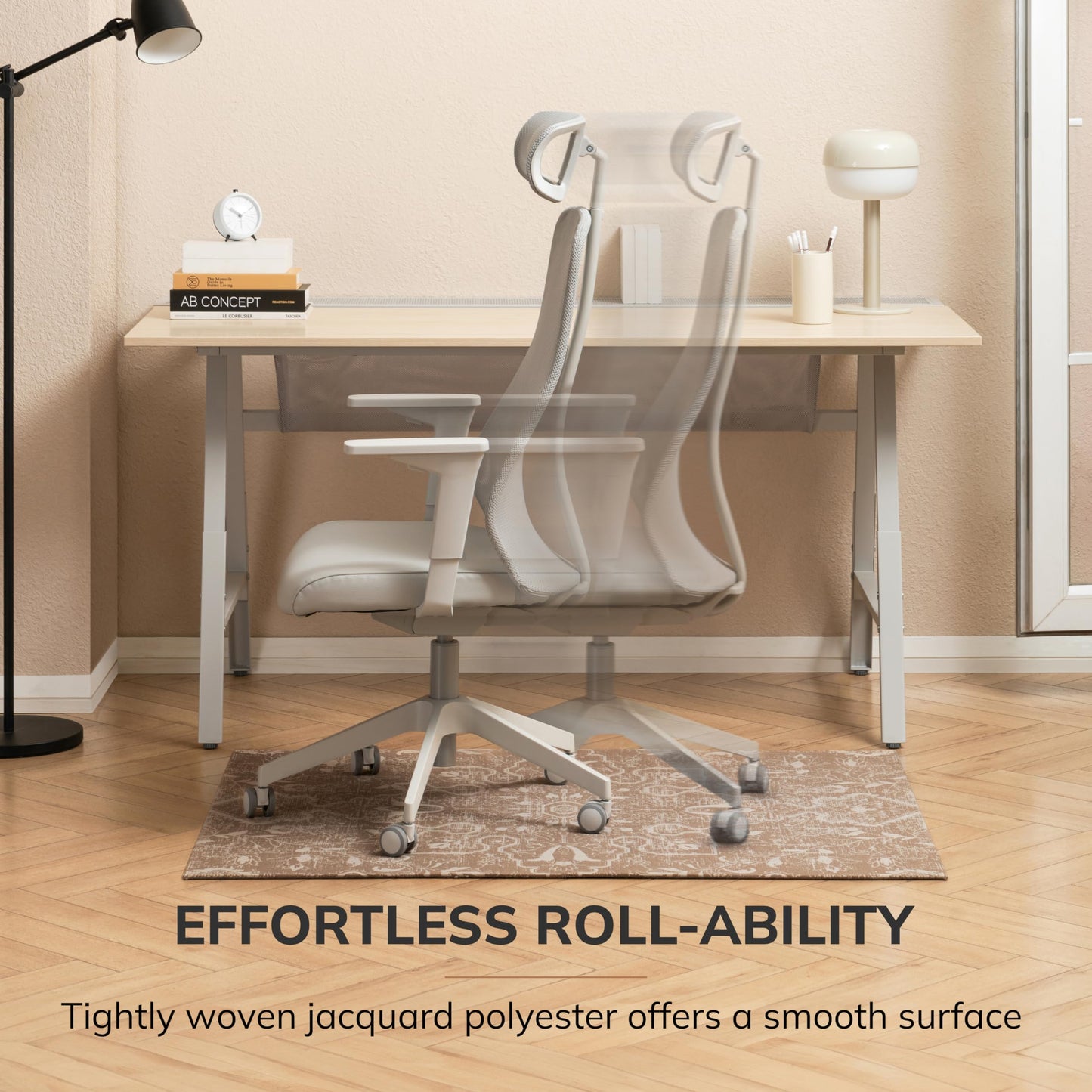 Anji Mountain Rug'd Office Chair Mat for Carpet & Hardwood Floor - Jacquard Woven, Anti-Slip Backing, Low Pile, Floor Protector Desk Chair Mat, Office Rugs for Rolling Chairs (Tamanrasset - 36" x 48")