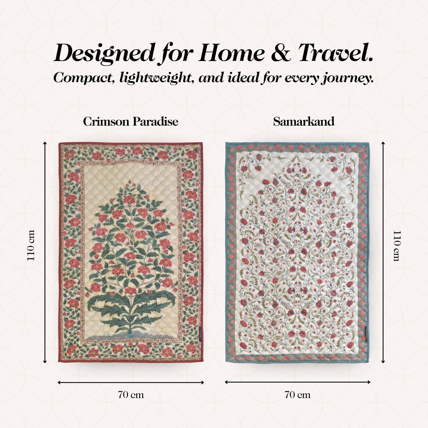 TLC NY Prayer Mat for Men & Women – Thick Padded Foldable Travel Prayer Rug, Portable & Machine Washable, Modern Design for Home, Office & Mosque Use – Ideal Ramadan & Hajj Gift, Crimson