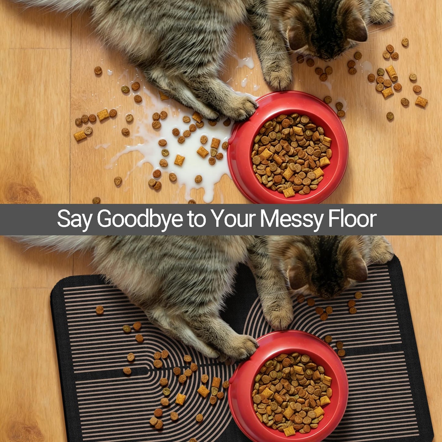 Dog Food Mat, Absorbent Waterproof Non-Slip Pet Cat Bowl Feeding Mat for Food & Water Pet Supplies 16 * 24"