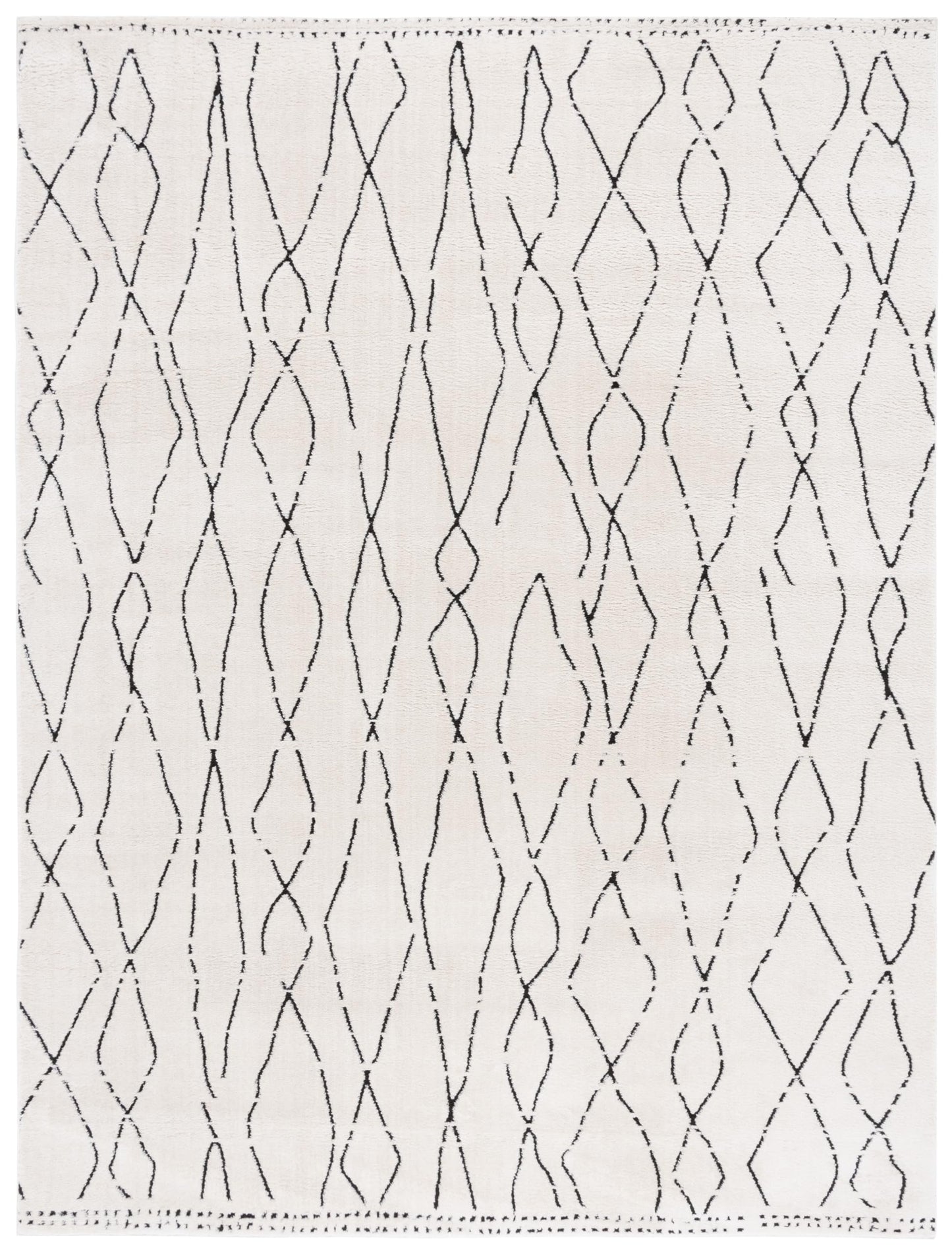 SAFAVIEH Melody Collection Area Rug - 9' x 12', Ivory & Black, Moroccan Boho Design, Non-Shedding & Easy Care, Ideal for High Traffic Areas in Living Room, Bedroom, Dining Room (MEL112B-9)