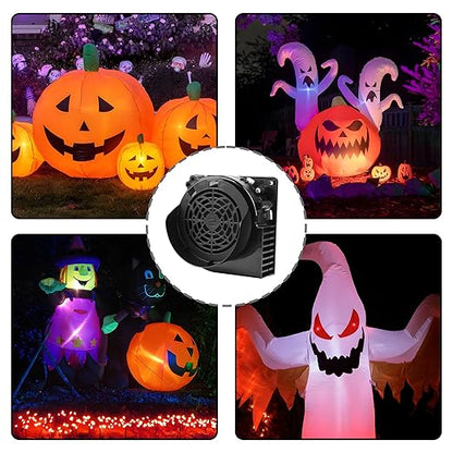 Inflatable Replacement Fan Blower - 12V 1.0A Blower with 12V 1.5A Adapter and 3 LED Lights for Halloween Party Yard Garden Lawn Decorations