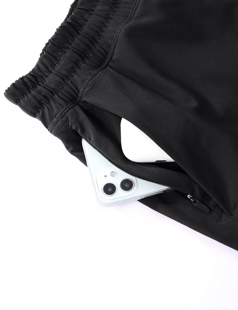 CRZ YOGA Mens 2 in 1 Running Shorts 7" - Lined Workout Quick Dry Lightweight for Sports Athletic with Pockets Black Large