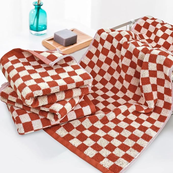 Jacquotha Checkered Hand Towels