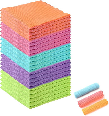 Streak-Free Miracle Cleaning Cloths, 20 Pack Fish Scale Cleaning Cloth Reusable
