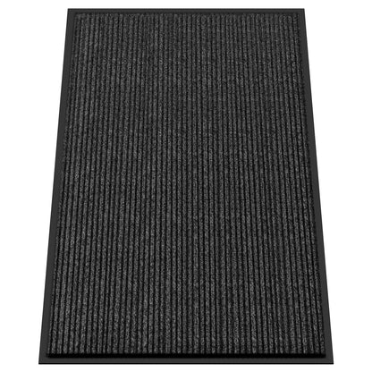 Kuyal Front Door Mat, 4'x6' Indoor Outdoor Entrance Mat, Commercial Floor Mats Inside Outside Entrance, Heavy Duty Durable Welcome, Rubber Backing Non Slip Outdoor Mats for Entryway,Black