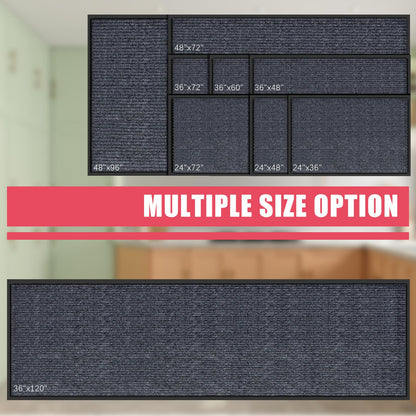 Kuyal Front Door Mat, 3'x5' Indoor Outdoor Entrance Mat, Commercial Floor Mats Inside Outside Entrance, Heavy Duty Durable Welcome Mats, Rubber Backing Non Slip Outdoor Mats for Entryway,Dark Gray
