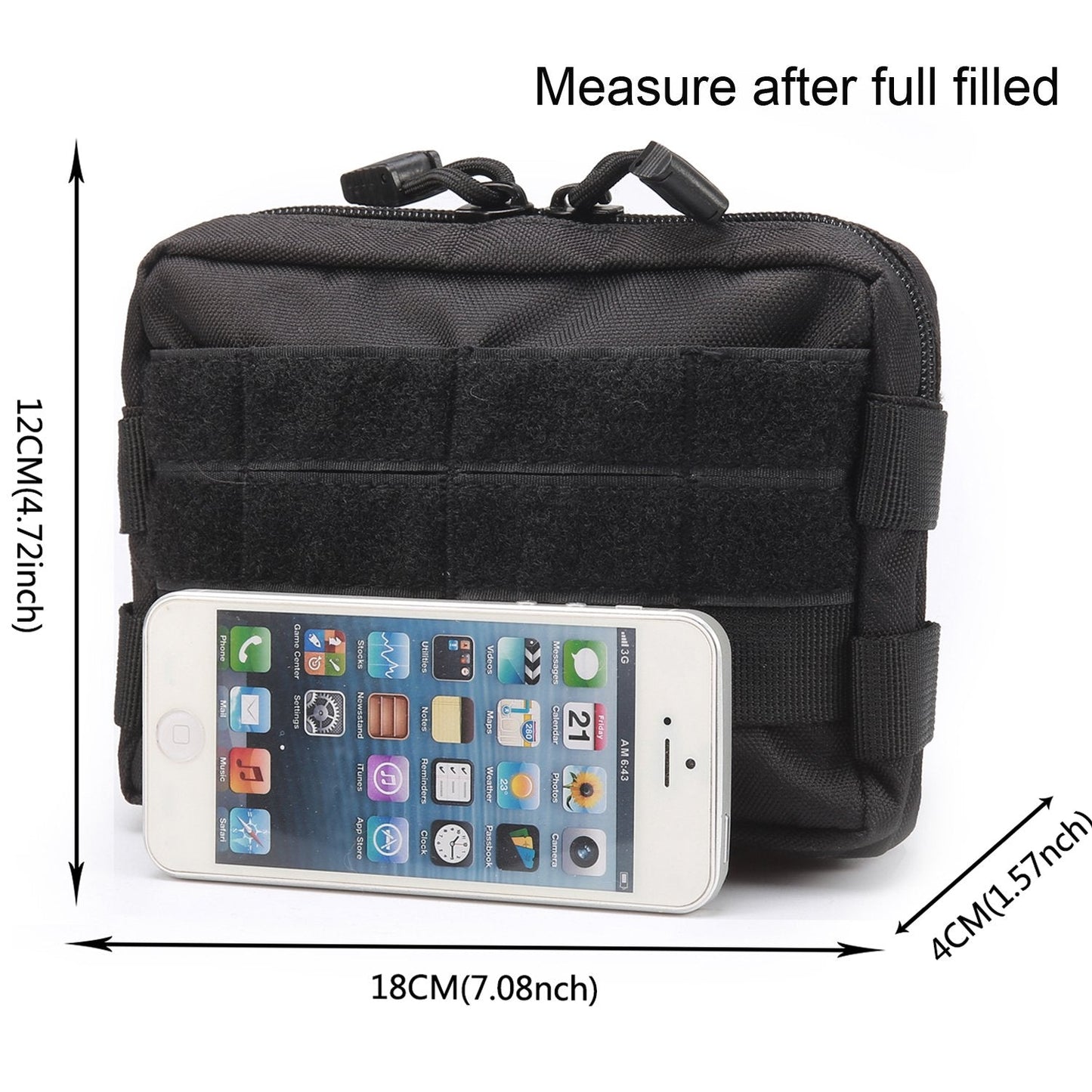 Novemkada MOLLE Pouches - 2 Pack Tactical Compact Water-Resistant Utility Gadget Gear EDC Pouch (Pack of 2 Black+Tan)