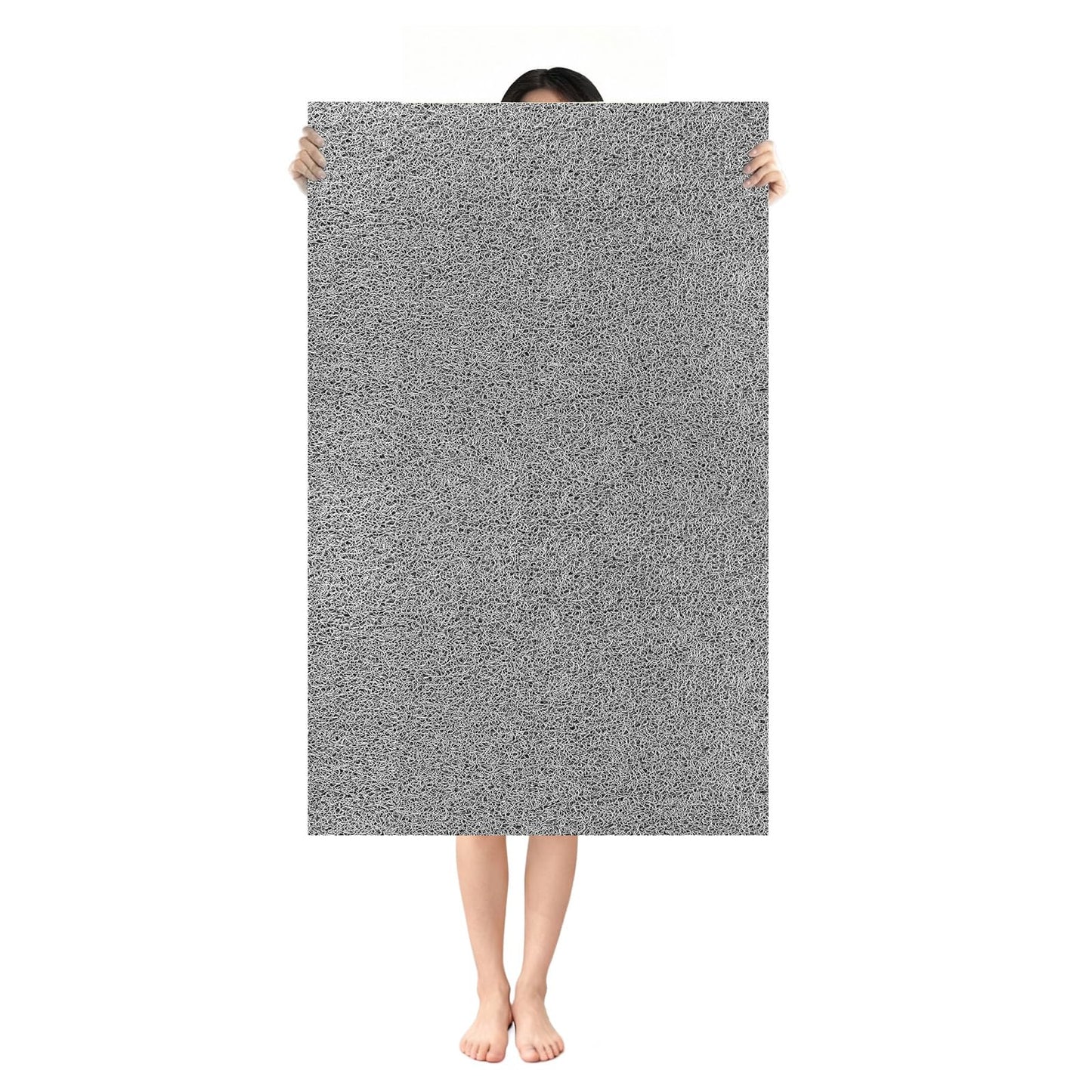 Shower Mat Non Slip: 47.2 x 31.5 Inch Extra Large Shower Mats for Inside Shower with Drain Hole - Soft PVC Loofah Anti Slip Shower Stall Mat for Walk-in Shower and Bathroom, Quick Drying