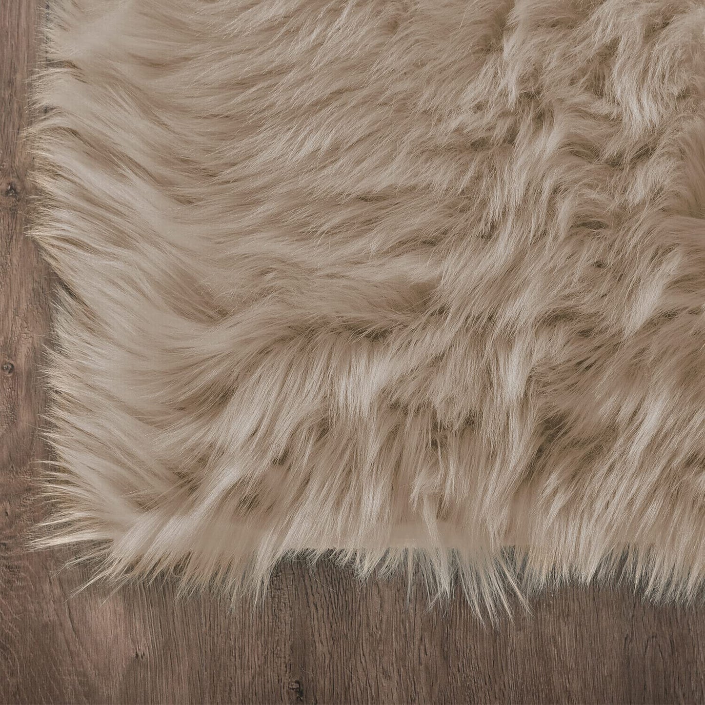 Latepis Throw 2x6 Rug Runner Light Brown Faux Fur Rug Washable Shaggy Rug Fluffy Plush Soft Rugs for Living Room Bedroom Dorm Floor Sofa Furry Beige