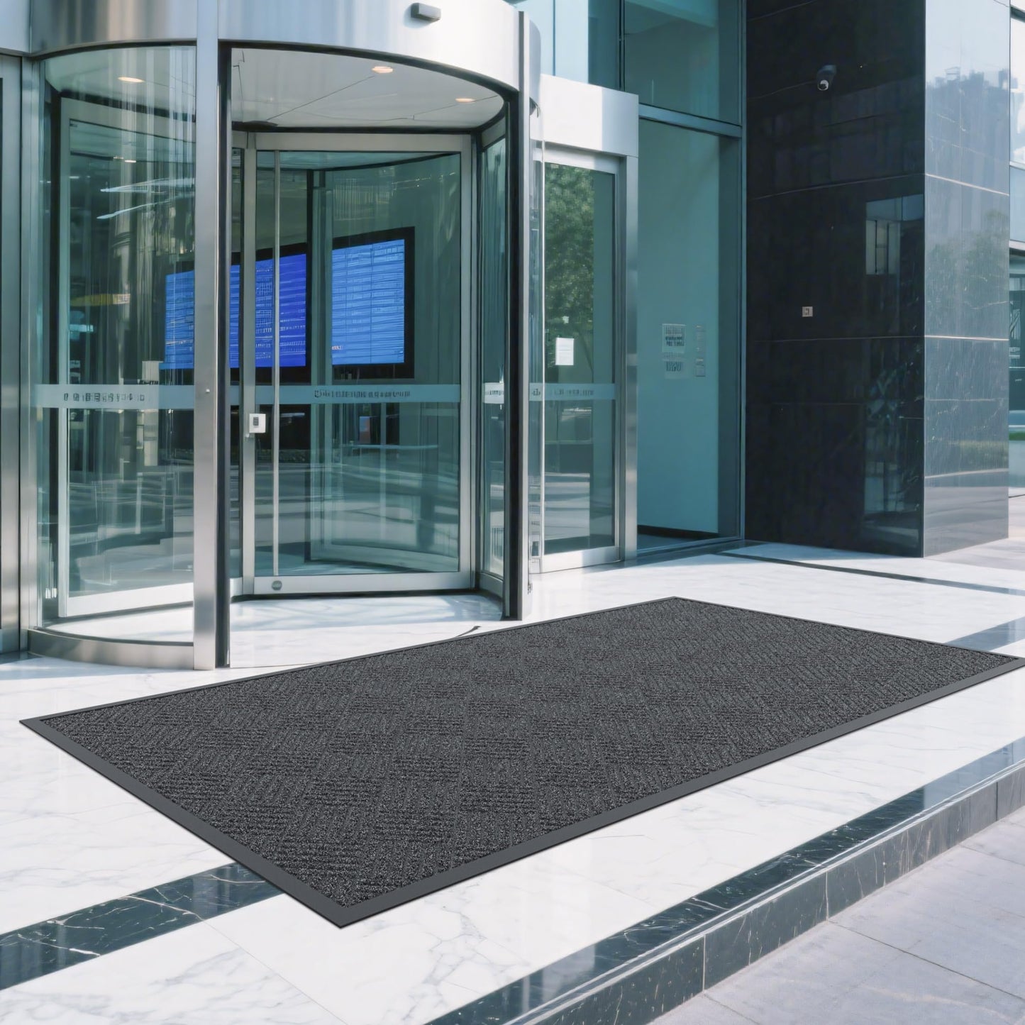 Futurwit Front Door Mat, 5' x 3' Heavy Duty Indoor Outdoor Doormat, Non-Slip Backing Welcome Mats for Entryway, Low Profile, Commercial Door Mats