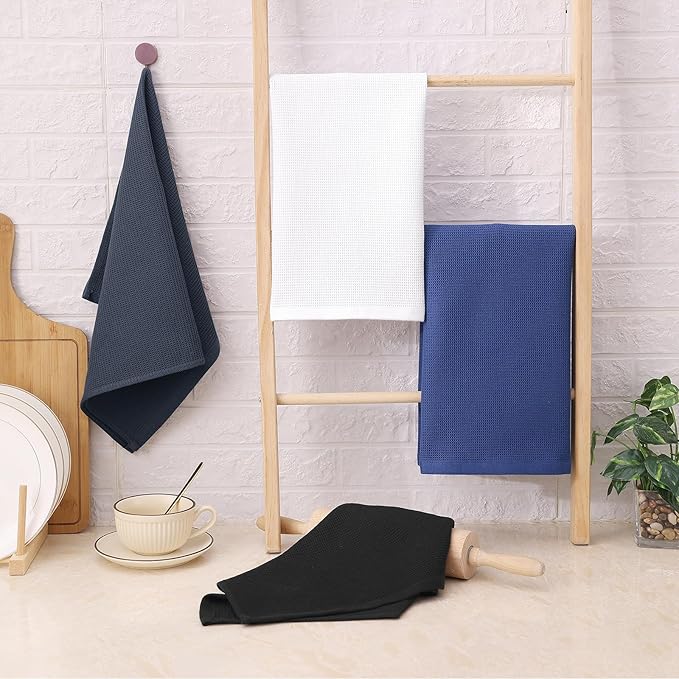 Homaxy 100% Cotton Waffle Weave Kitchen Towels