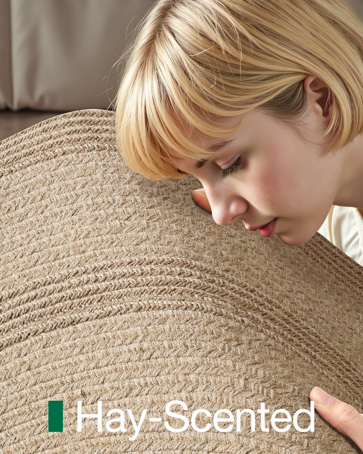 LUMI Jute Area Rug 4x6 Oval for Living Room, Natural Braided Woven Rugs Non Slip, Neutral Carpets No Shedding, Durable for High Traffic, Dining Room, Indoor, Outdoor, Patio