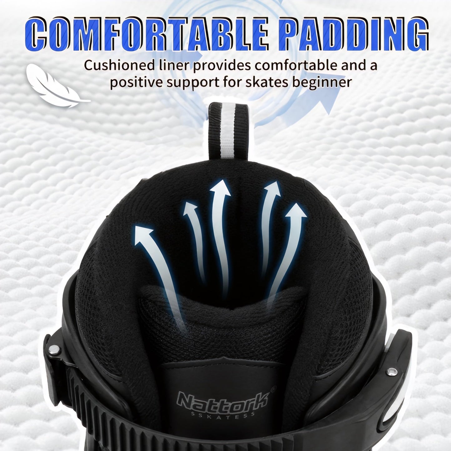 Nattork Adult Inline Skates for Men Women, Fitness Blades Roller with Aluminum Frame, PU Wheels and Breathable Mesh