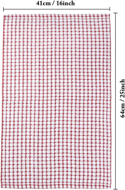 LAZI Kitchen Dish Towels, 16 Inch x 25 Inch Bulk Cotton Kitchen Towels