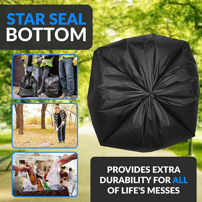 Reli. 95 Gallon Trash Bags Heavy Duty | 68 Trash Bags | Super Sizeable