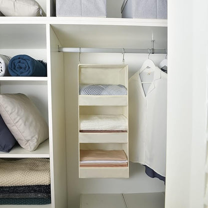 GRANNY SAYS 3-Shelf Hanging Organizer, Foldable Hanging Closet Storage