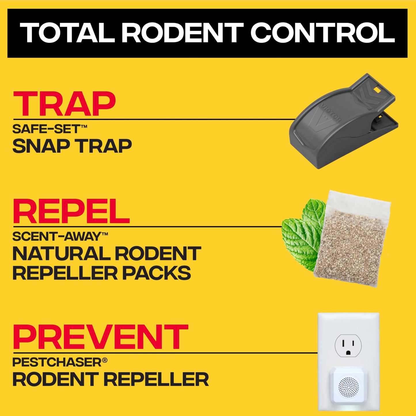 Victor M070B Easy and Safe-Set Power Kill Mouse Trap Quick and Clean Rodent Disposal - 2 Reusable Mouse Traps