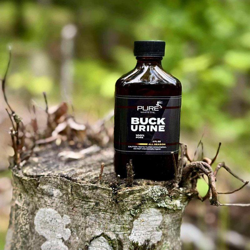 Pure Whitetail Buck Urine – Fresh Mock Scrape Scent – Natural Deer Urine and All-Season Buck Scent – Mock Scrape Dripper Refill – Compatible with Hemp Ropes (2 oz Bottle)