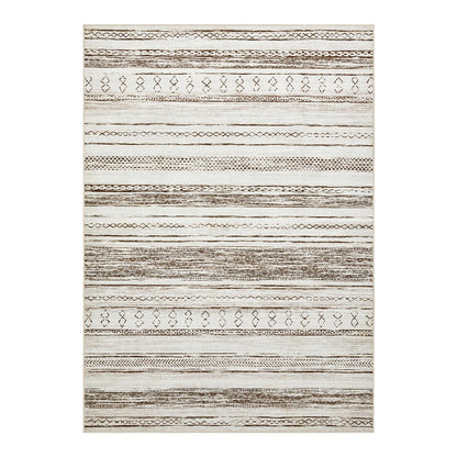 Tortania Area Rug Living Room Rugs - 8x10 Washable Large Soft Neutral Boho Moroccan Bohemian Farmhouse Rug Indoor Floor Carpet for Bedroom Under Dining Table Home Office Decor - Cream Brown