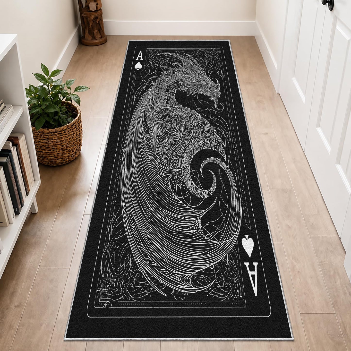 Dragon 4x8 Runner Rug Poker Runners for Entryway Kitchen