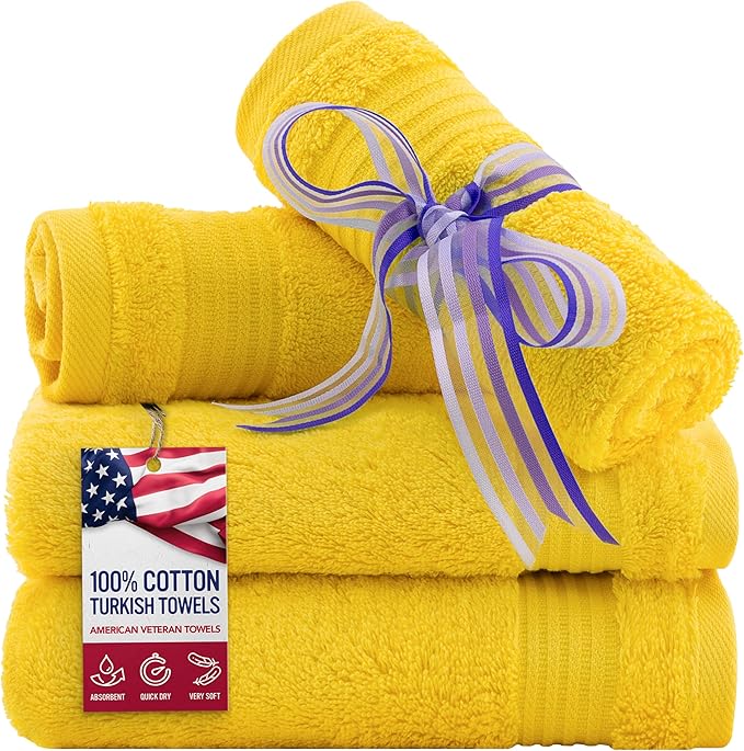 American Veteran Towel, 100% Cotton Turkish Washcloths