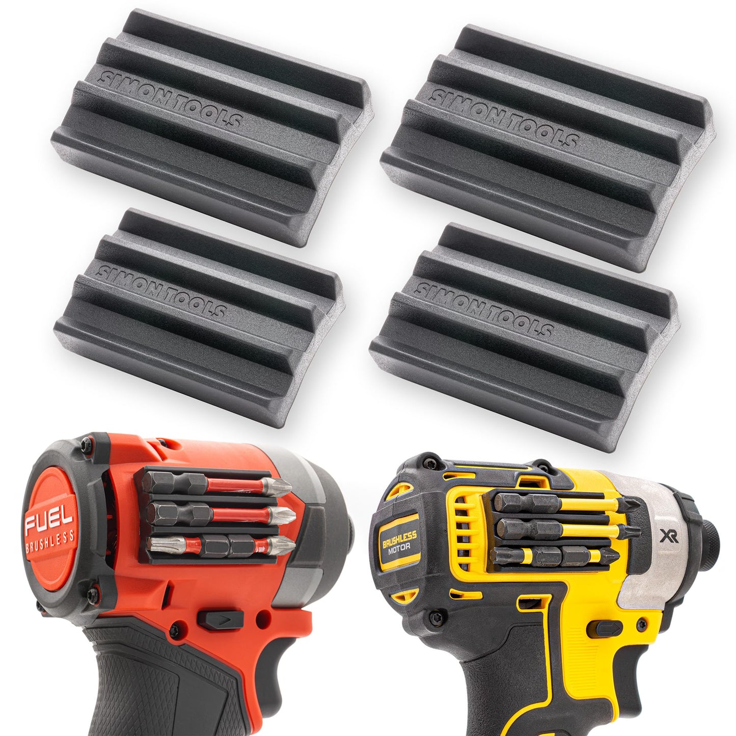 Simon Tools Magnetic Bit Holder for Impact Drivers and Drills - Super Strong Adhesive - Drill Accessory Compatible With Most Drills Brands like Dewalt, Makita, Klein, Bosch and Milwaukee Bit Holder