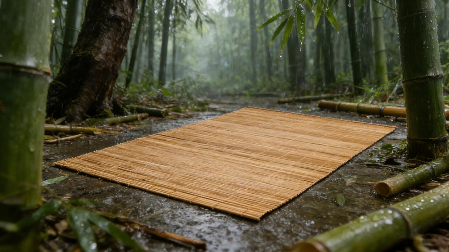 1PCS Placemat Dining Table Placemat Japanese Chinese Kitchen Table mat Bamboo Mat,Heat-Resistant Place Mat Stain Resistant Anti-Skid Washable Bamboo Table Mat
