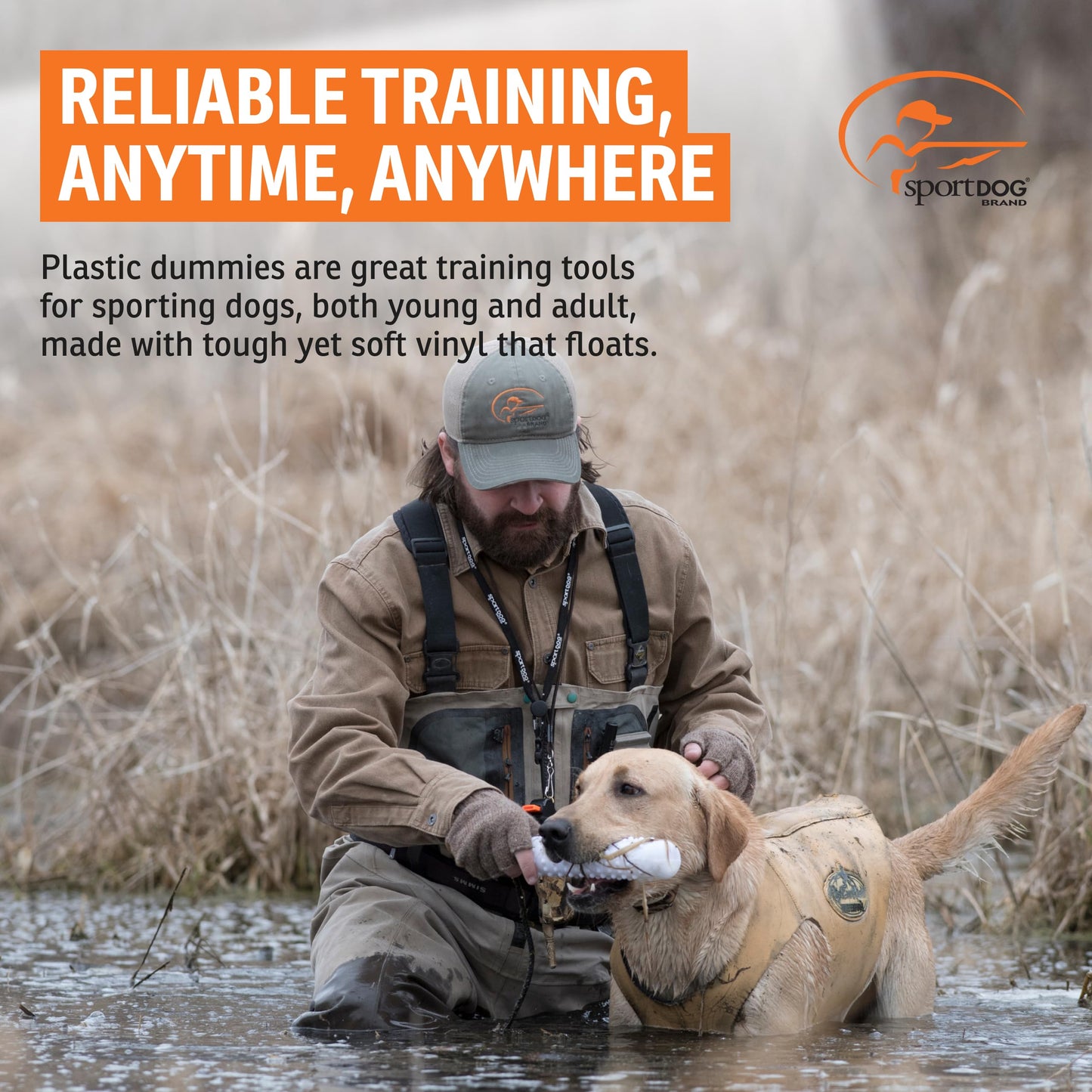 SportDOG White Plastic Dummies - Durable Soft Plastic Retriever & Hunting Bumper Training Accessory for Dogs - All Breeds - Non-Toxic Weatherproof Material - High-Visibility Color