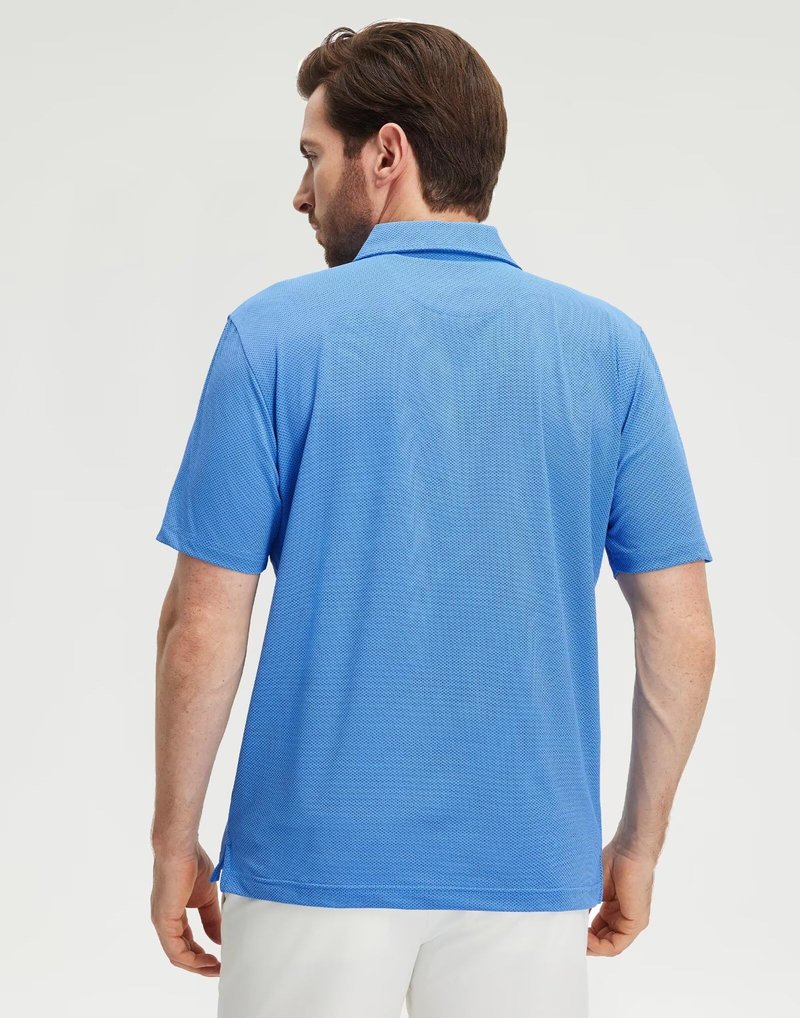 M MAELREG Mens Golf Shirts Short Sleeve Performance Moisture Wicking Dry Fit Collared Jacquard Polo Shirts for Men