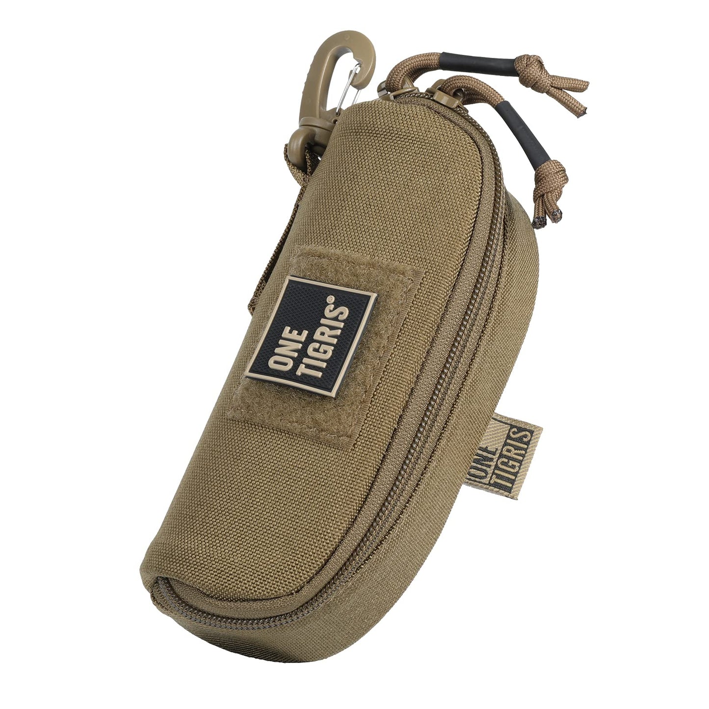 ONETIGRIS Tactical Hard Shell Eyeglasses Case Molle Zipper Sunglasses Pouch Shockproof Crush Resistant for Outdoor Activities
