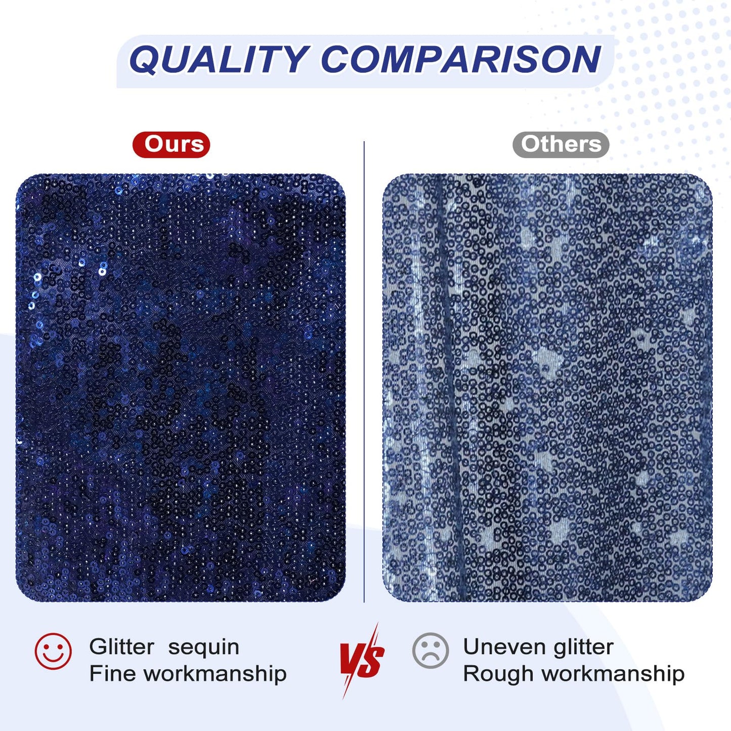 PartyDelight Wedding Aisle Runner Navy Blue Sequin Carpet Sparkly Rug for Ceremony Indoor Outdoor Engagement Decoration 2FTx15FT