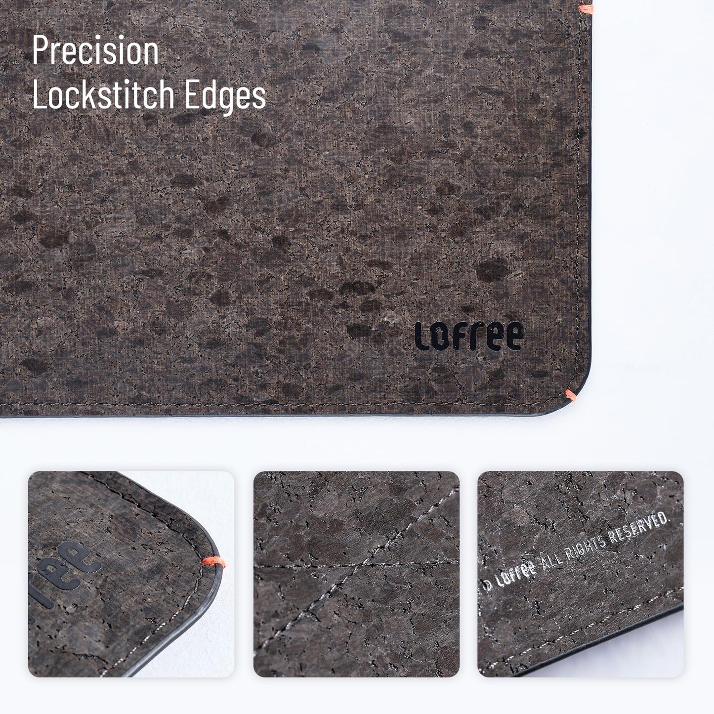 LOFREE Low-Profile Mechanical Keyboard Sleeve, Cork PU & Microfiber Leather Protective Case, Magnetic Closure Design, Compatible with Flow2 Series (100)