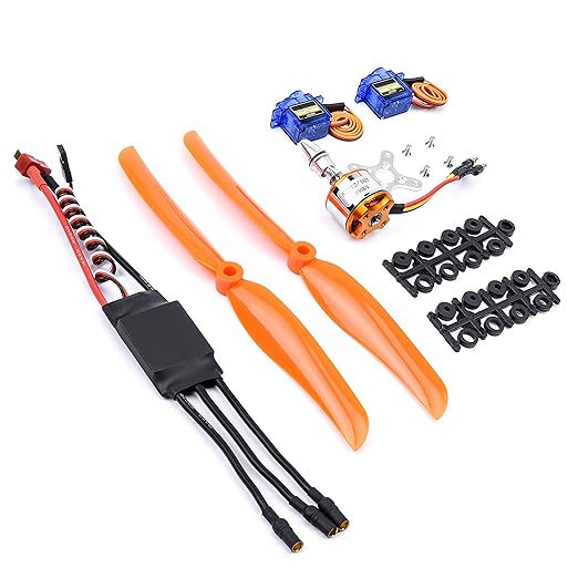 RC A2212 1400KV Brushless Motor+30A ESC+SG90 Servos+8060 Propeller for RC Plane Airplane