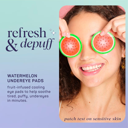 SpaLife Cooling Eye Pads - Korean Soothing Eye Pads for Dark Circles, Puffy Eyes, and Wrinkles - 48 Pads with Fruit + Vegetable Extracts - Revitalizing Hydrating Eye Pads for Eye Treatment (Cucumber)
