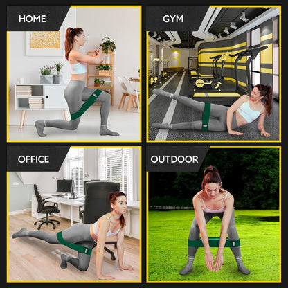 Tribe Lifting Fabric Resistance Bands for Legs - Workout Bands Resistance Bands for Men and Women - Booty Bands for Working Out - Exercise Bands Resistance Bands Set - Elastic Bands for Exercise