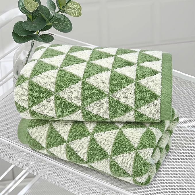 Jacquotha Green Hand Towels for Kitchen & Bathroom, 2 Pack Soft Lightweight