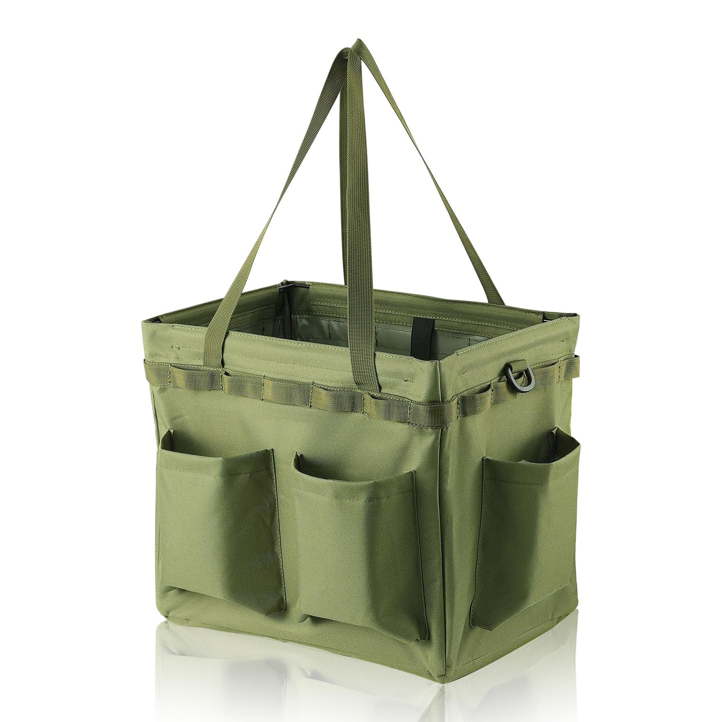 Car Trunk Organizer Multifunctional Storage Toolbox Carry Griddle,Large Grill Utensils Accessory Grilling Tools Basket Carrying Caddy Tool Tote Bag Storage Box Camp Cooking bbq Outdoor(Green)