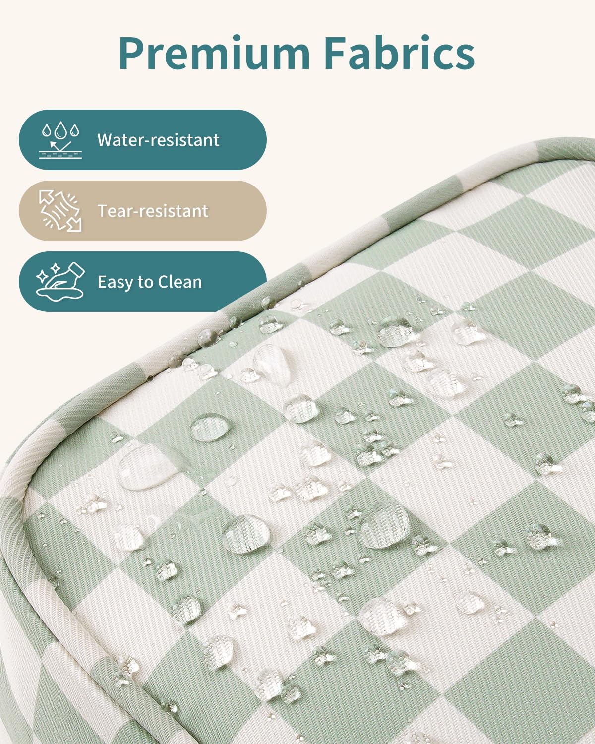 Narwey Travel Toiletry Bag for Women Traveling Dopp Kit Travel Bag for Toiletries Cosmetic Bag Makeup Bag Medicine Bag for Traveling (Mint Green Checkerboard)