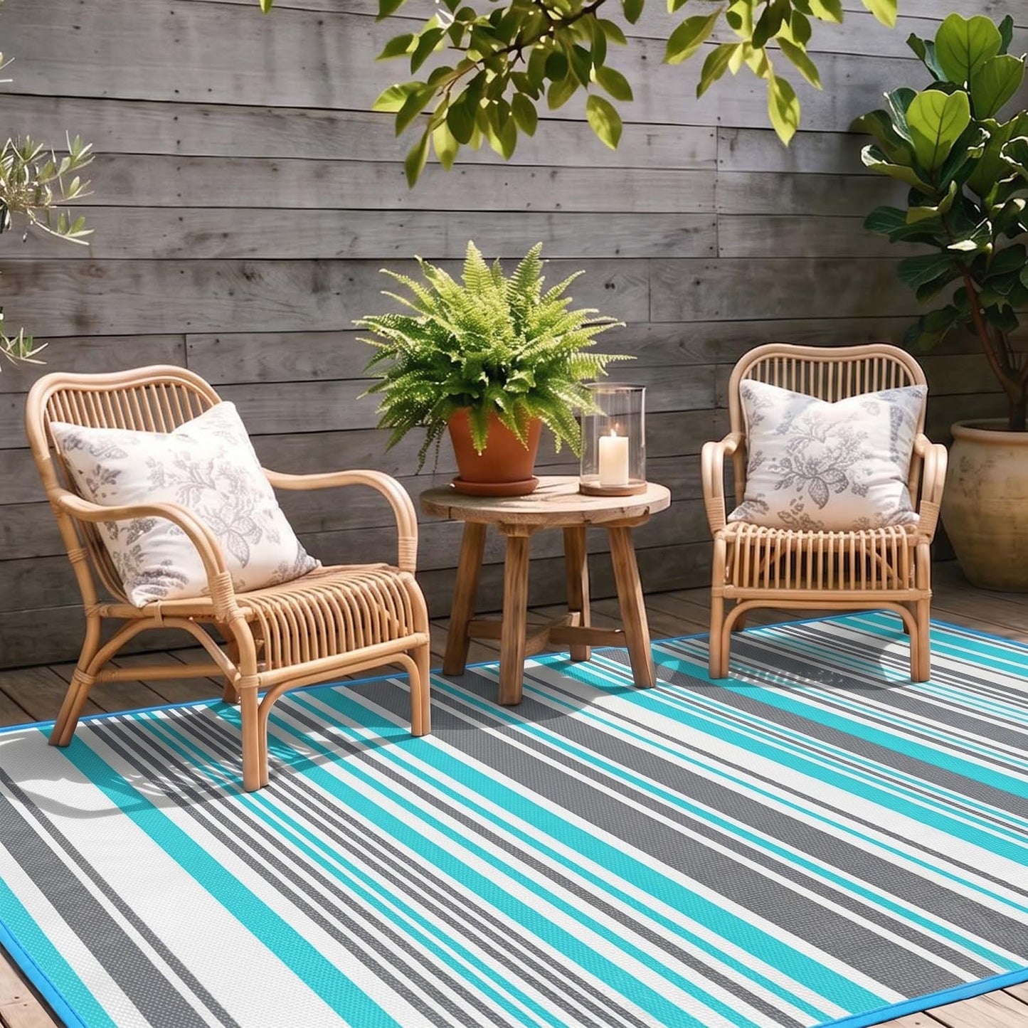 Outdoor Patio Rug Waterproof Camping - Outdoor Plastic Straw Rug Area Carpet Clearance for Outside, Porch, RV Camper, Picnic, Balcony & Backyard, Patio Decor, Clearance