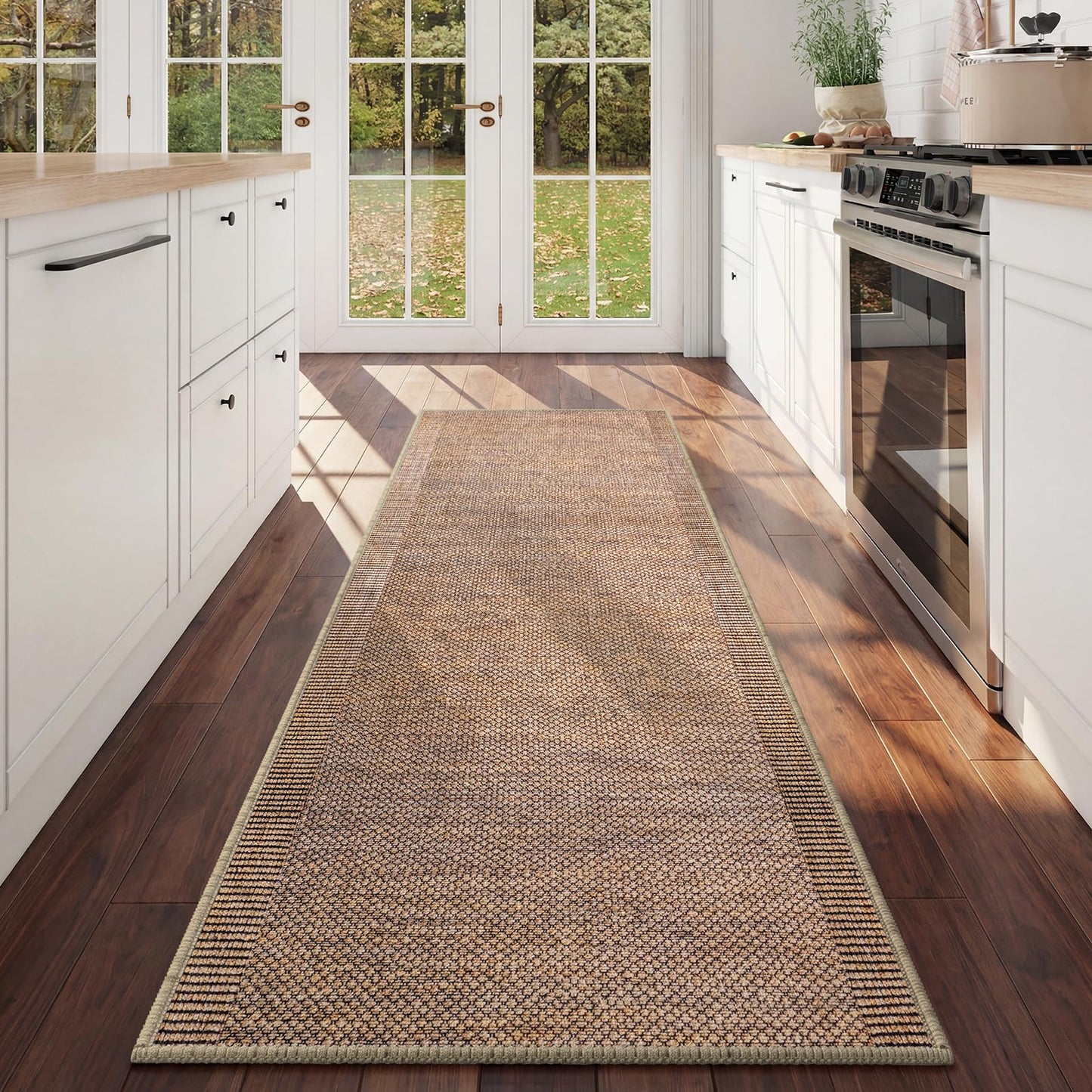 QiCaiJia 2x5 Kitchen Runner Non Slip Kitchen Rugs Mat, Washable Hallway Runner Rug Soft Long Low Pile Farmhouse Entryway Floor Mat for Bedroom Laundry Living Room Beside Rug