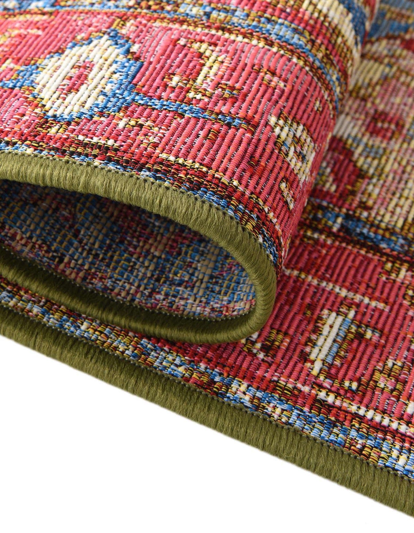 Unique Loom Outdoor Traditional Collection Area Rug - Limon (2' 7" x 10' Runner Multi/Red)